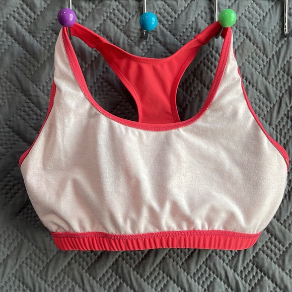 ASPIRE Melon Pink Racerback Athletic Yoga Sports Bra - Picture 6 of 6